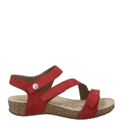 Discount Sandały damskie Josef Seibel TONGA 25 skórzane czerwony 78519 380 564 Damskie Sandały