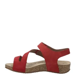 Discount Sandały damskie Josef Seibel TONGA 25 skórzane czerwony 78519 380 564 Damskie Sandały
