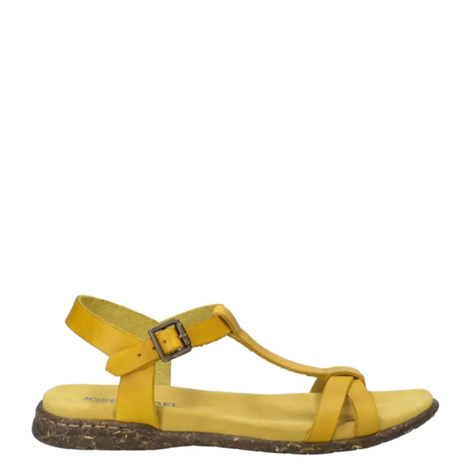 Hot Sandały damskie Josef Seibel FABRICIA 01 skórzane żółty 74501 817 800 Damskie Sandały
