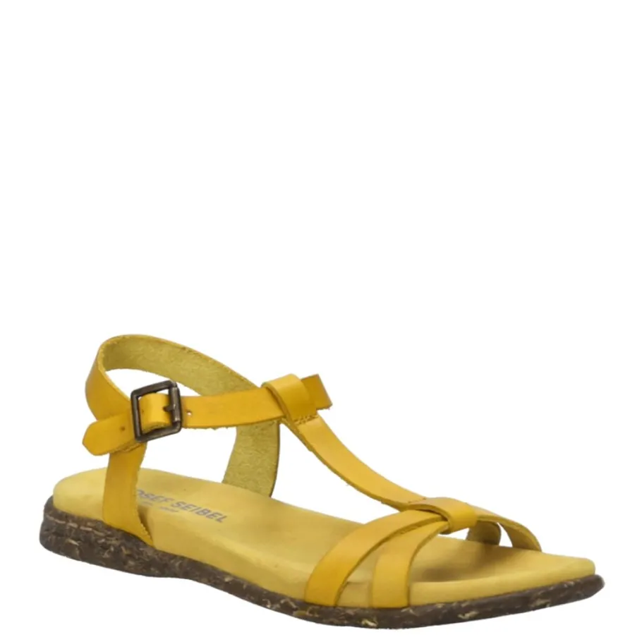 Hot Sandały damskie Josef Seibel FABRICIA 01 skórzane żółty 74501 817 800 Damskie Sandały
