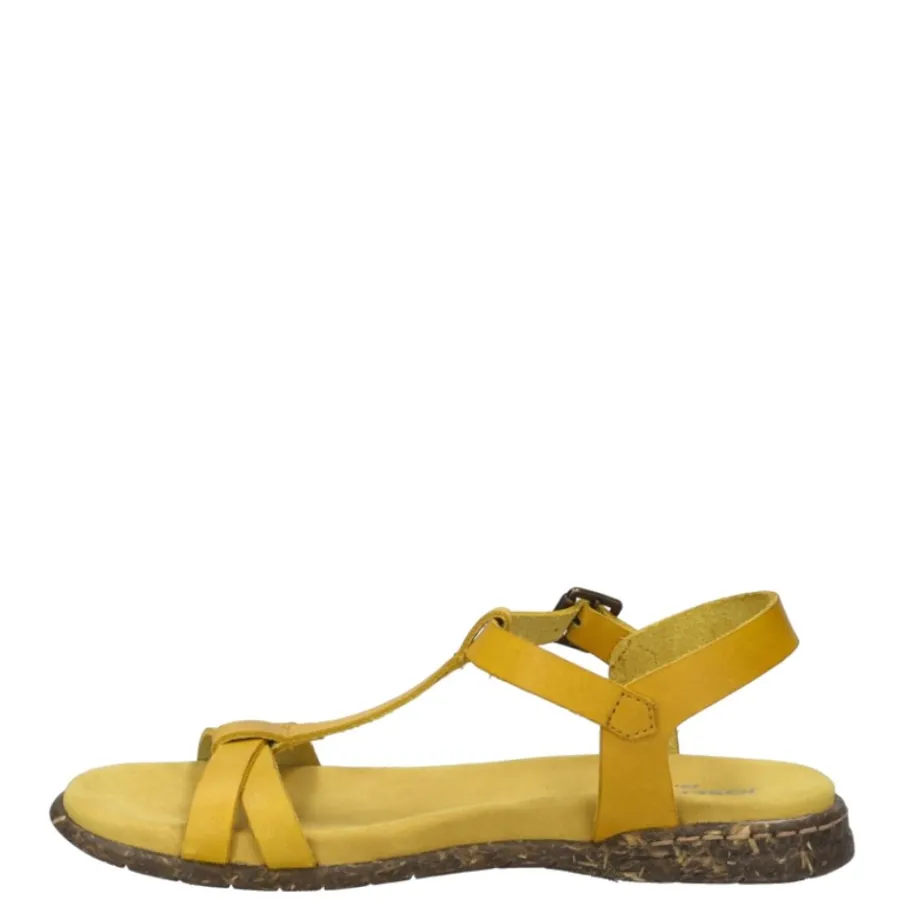 Hot Sandały damskie Josef Seibel FABRICIA 01 skórzane żółty 74501 817 800 Damskie Sandały