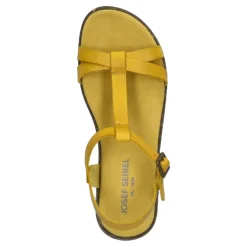 Hot Sandały damskie Josef Seibel FABRICIA 01 skórzane żółty 74501 817 800 Damskie Sandały