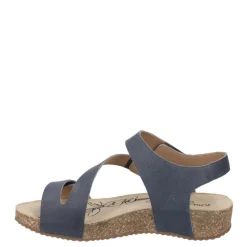 Clearance Sandały damskie Josef Seibel TONGA 25 skórzane niebieski 78519 128 540 Damskie Sandały