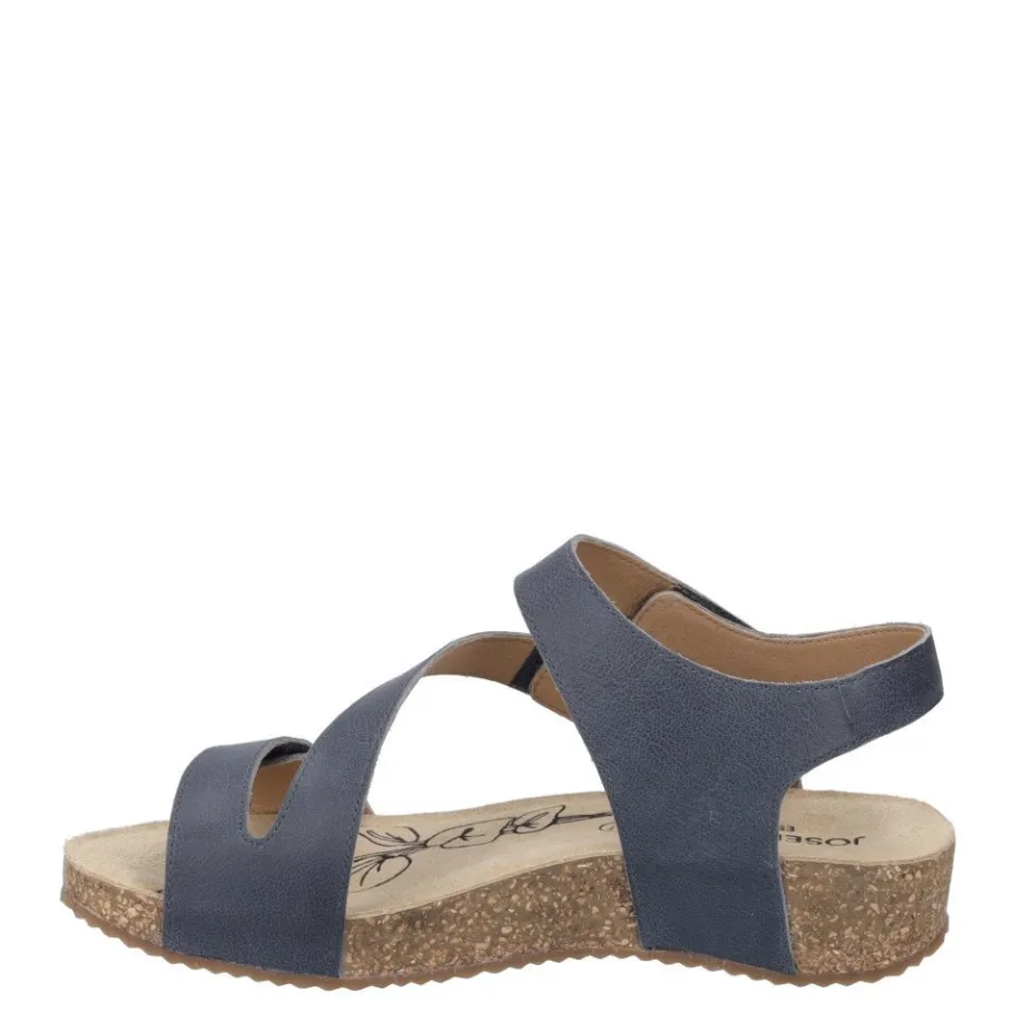 Clearance Sandały damskie Josef Seibel TONGA 25 skórzane niebieski 78519 128 540 Damskie Sandały