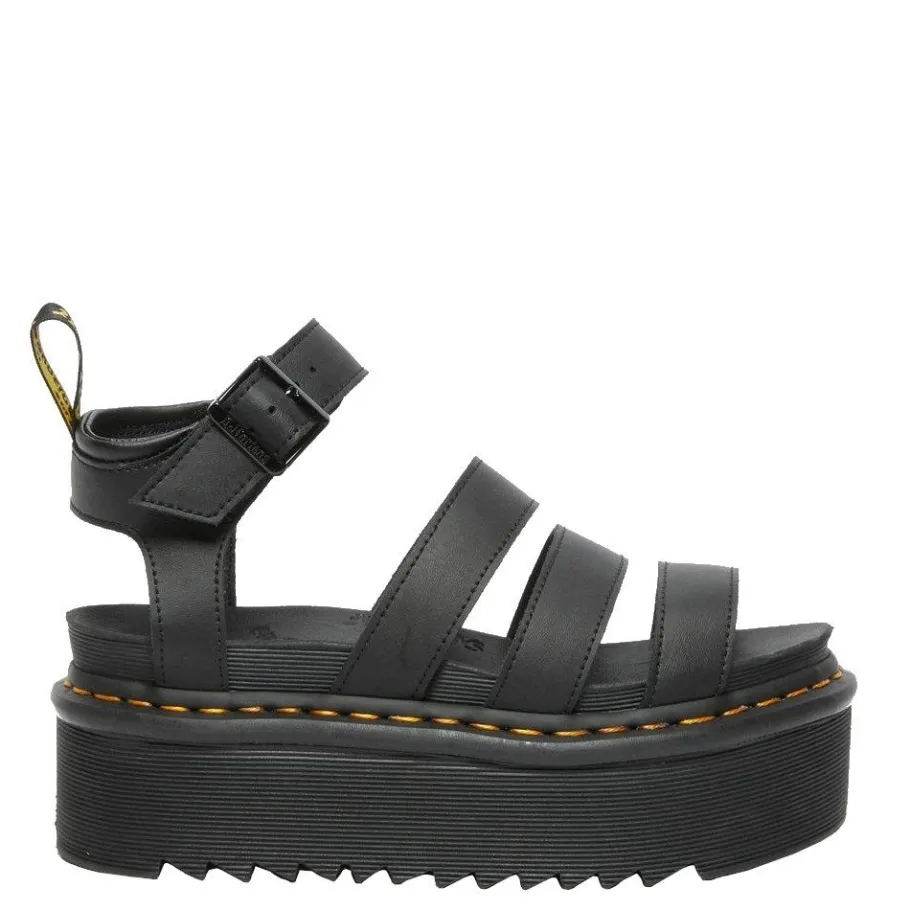 Clearance Sandały Dr. Martens BLAIRE QUAD Black Hydro 27296001 Damskie Sandały|Sandały