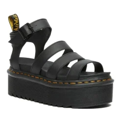 Clearance Sandały Dr. Martens BLAIRE QUAD Black Hydro 27296001 Damskie Sandały|Sandały