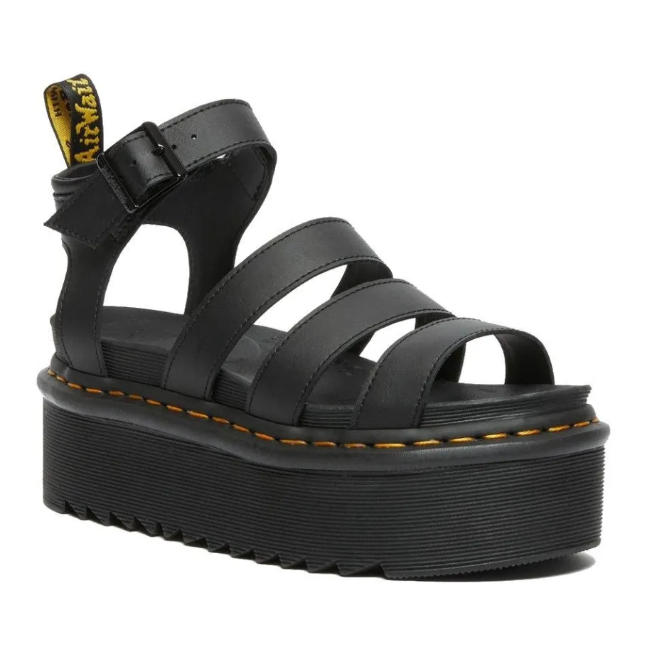 Clearance Sandały Dr. Martens BLAIRE QUAD Black Hydro 27296001 Damskie Sandały|Sandały