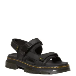 Clearance Sandały Dr. Martens FORSTER II Black Poly Ripstop+Element+Webbing 31560001 Damskie Sandały|Sandały