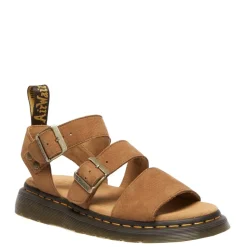 Hot Sandały Dr. Martens GRYPHON Desert Brown Tumbled Nubuck 40625200 Damskie Sandały|Sandały