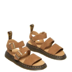 Hot Sandały Dr. Martens GRYPHON Desert Brown Tumbled Nubuck 40625200 Damskie Sandały|Sandały