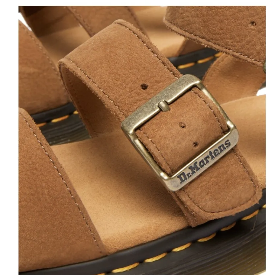 Hot Sandały Dr. Martens GRYPHON Desert Brown Tumbled Nubuck 40625200 Damskie Sandały|Sandały