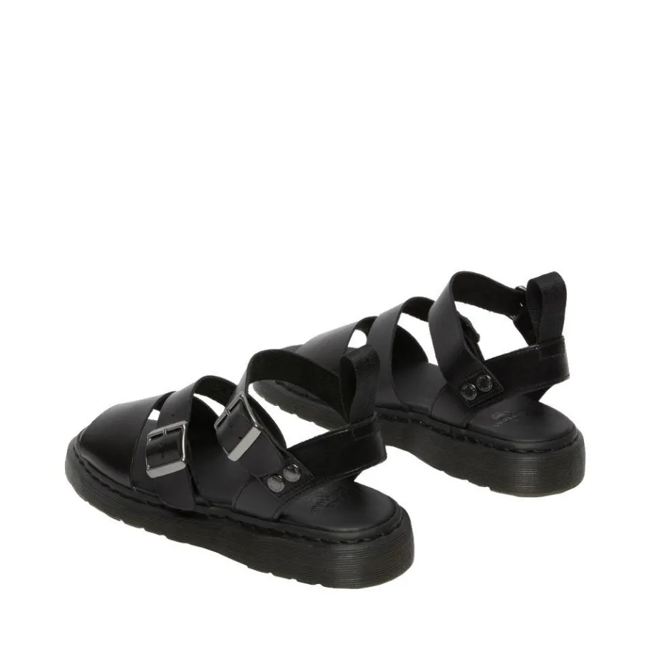 Online Sandały Dr. Martens GRYPHON Black Brando 15695001 Damskie Sandały