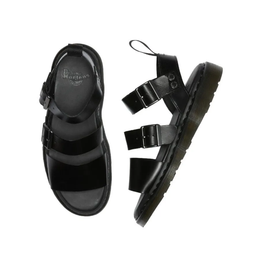 Online Sandały Dr. Martens GRYPHON Black Brando 15695001 Damskie Sandały
