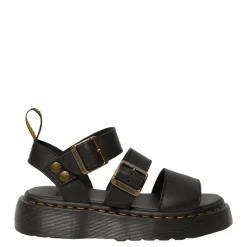 Outlet Sandały Dr. Martens GRYPHON QUAD PLATFORM Black Pisa 25720001 Damskie Sandały