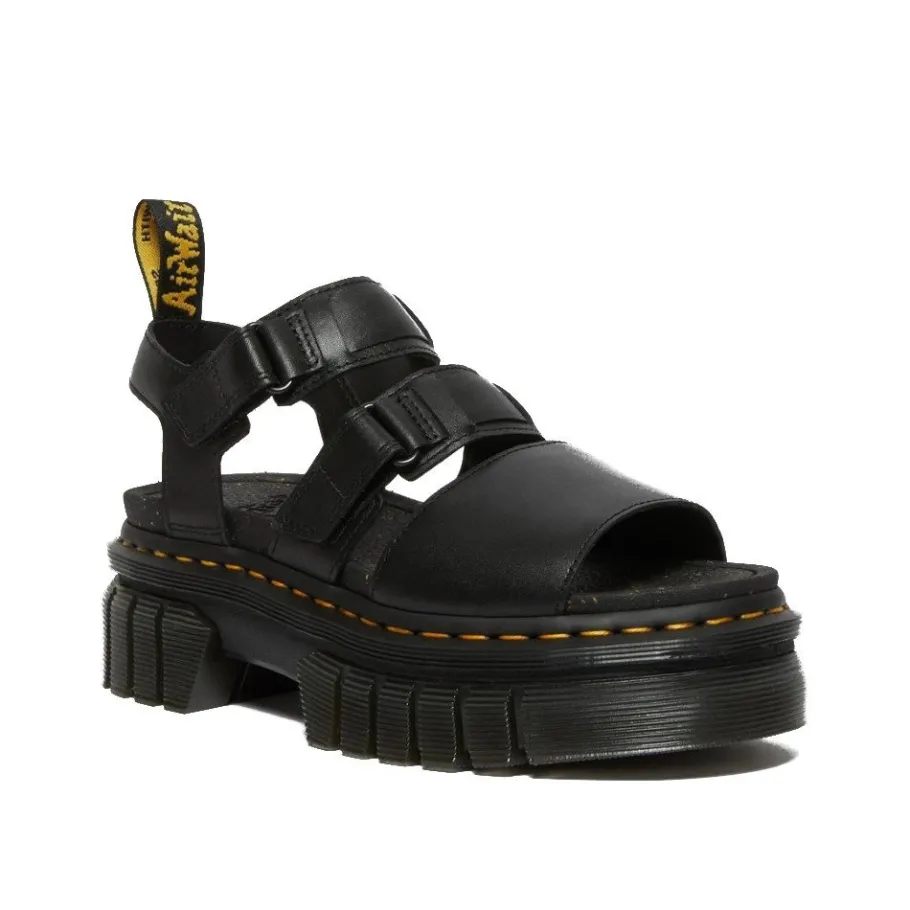 Best Sandały Dr. Martens RICKI 3-STRAP SANDAL Black Nappa Lux 27405001 Damskie Sandały