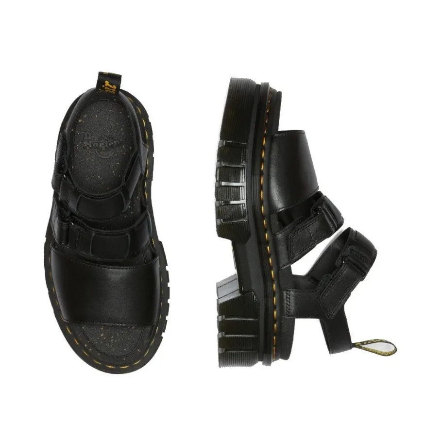 Best Sandały Dr. Martens RICKI 3-STRAP SANDAL Black Nappa Lux 27405001 Damskie Sandały