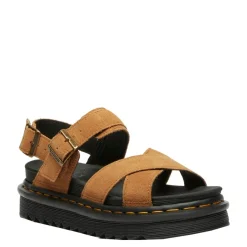 Hot Sandały Dr. Martens VOSS II Tan VT EH Suede 40930200 Damskie Sandały