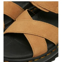 Hot Sandały Dr. Martens VOSS II Tan VT EH Suede 40930200 Damskie Sandały