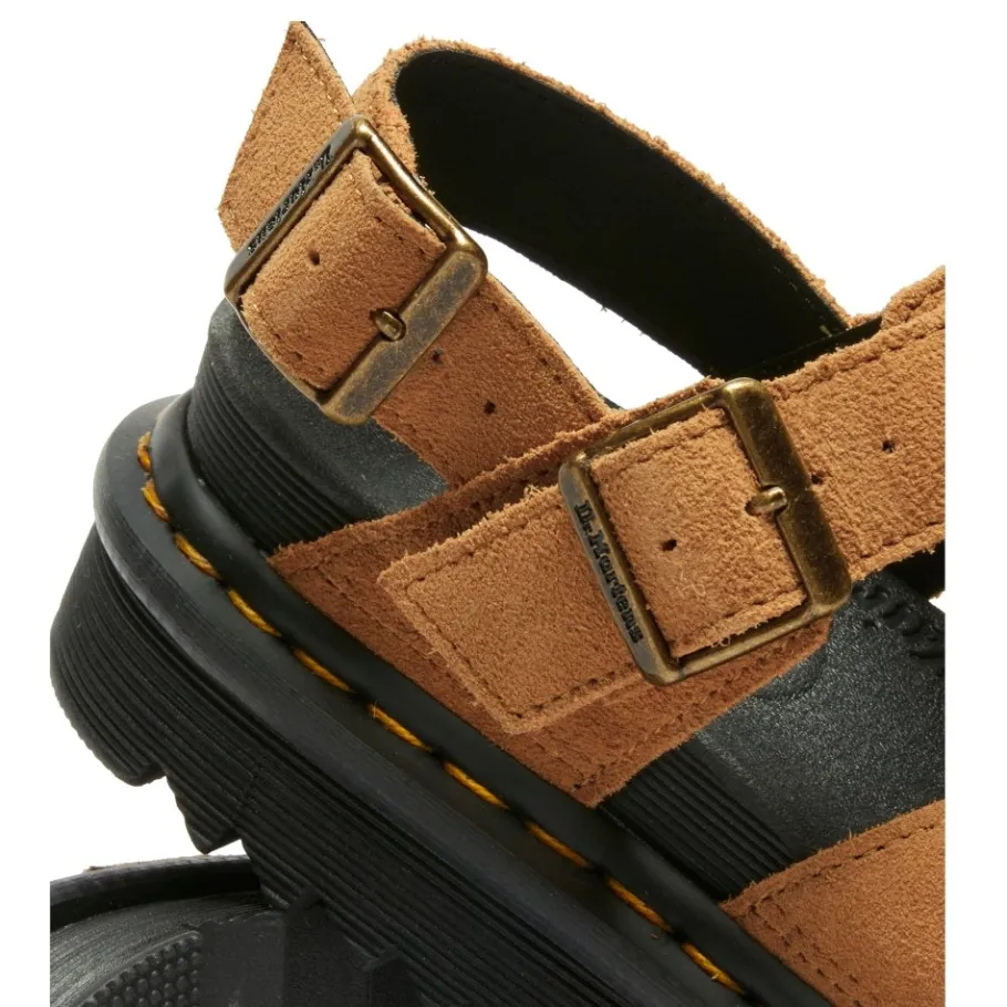 Hot Sandały Dr. Martens VOSS II Tan VT EH Suede 40930200 Damskie Sandały
