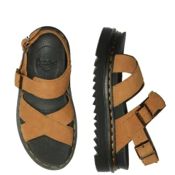 Hot Sandały Dr. Martens VOSS II Tan VT EH Suede 40930200 Damskie Sandały