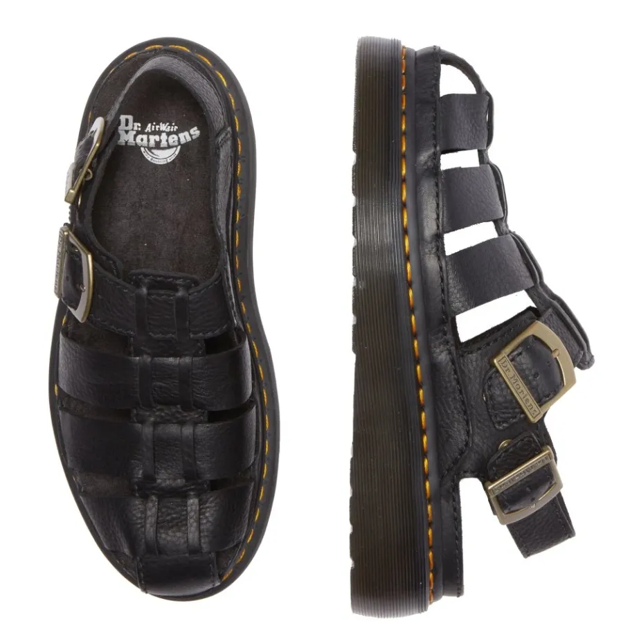 Hot Sandały Dr. Martens WRENLIE Black Grizzly 31524001 Damskie Sandały