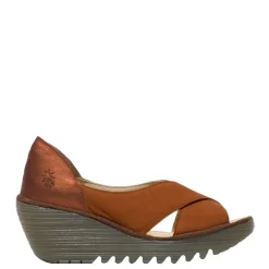 Outlet Sandały Fly London YOMA 307 Tan Cooper Cupido Idra P501307011 Damskie Sandały