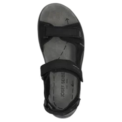 Sandały męskie Josef Seibel ARLO 02 skórzane czarny 57202 TE10 100 Męskie Sandały