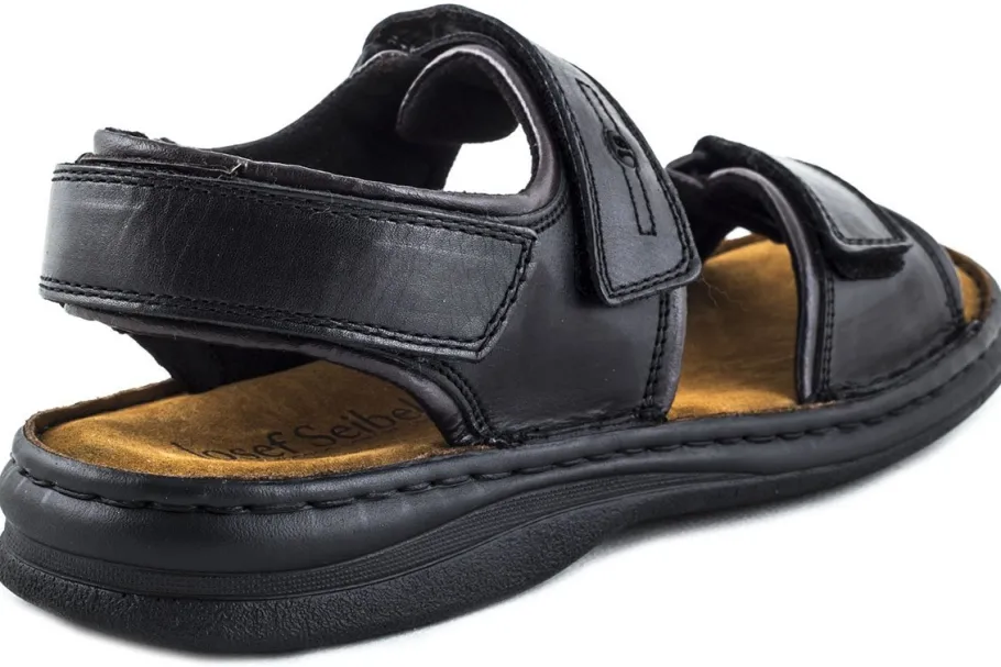 Sale Sandały męskie Josef Seibel RAFE skórzane czarny 10104 35 602 Męskie Sandały