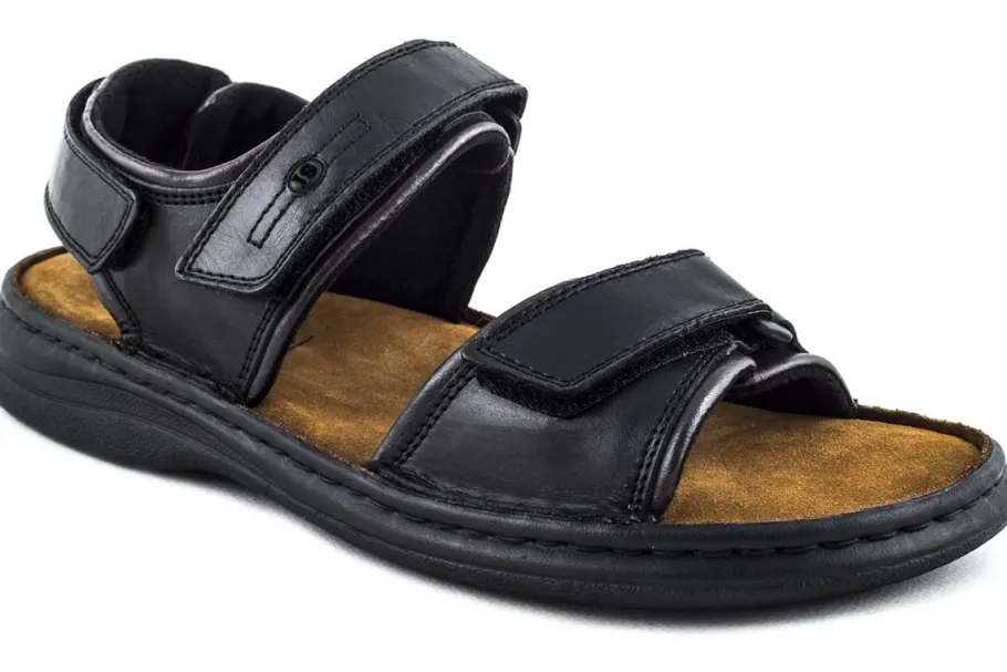 Sale Sandały męskie Josef Seibel RAFE skórzane czarny 10104 35 602 Męskie Sandały