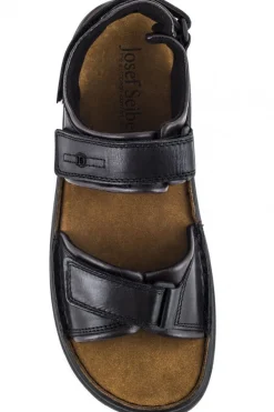 Sale Sandały męskie Josef Seibel RAFE skórzane czarny 10104 35 602 Męskie Sandały