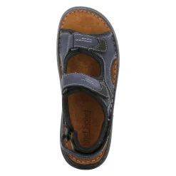 Discount Sandały męskie Josef Seibel FRANKLYN skórzane niebieski 10236 11 582 Męskie Sandały