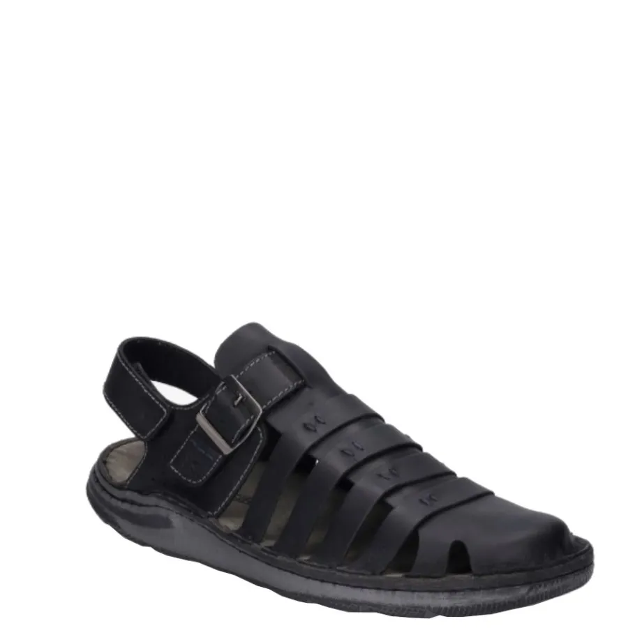 Best Sandały męskie Josef Seibel MAVERICK 21 skórzane czarny 27121 66 100 Męskie Sandały