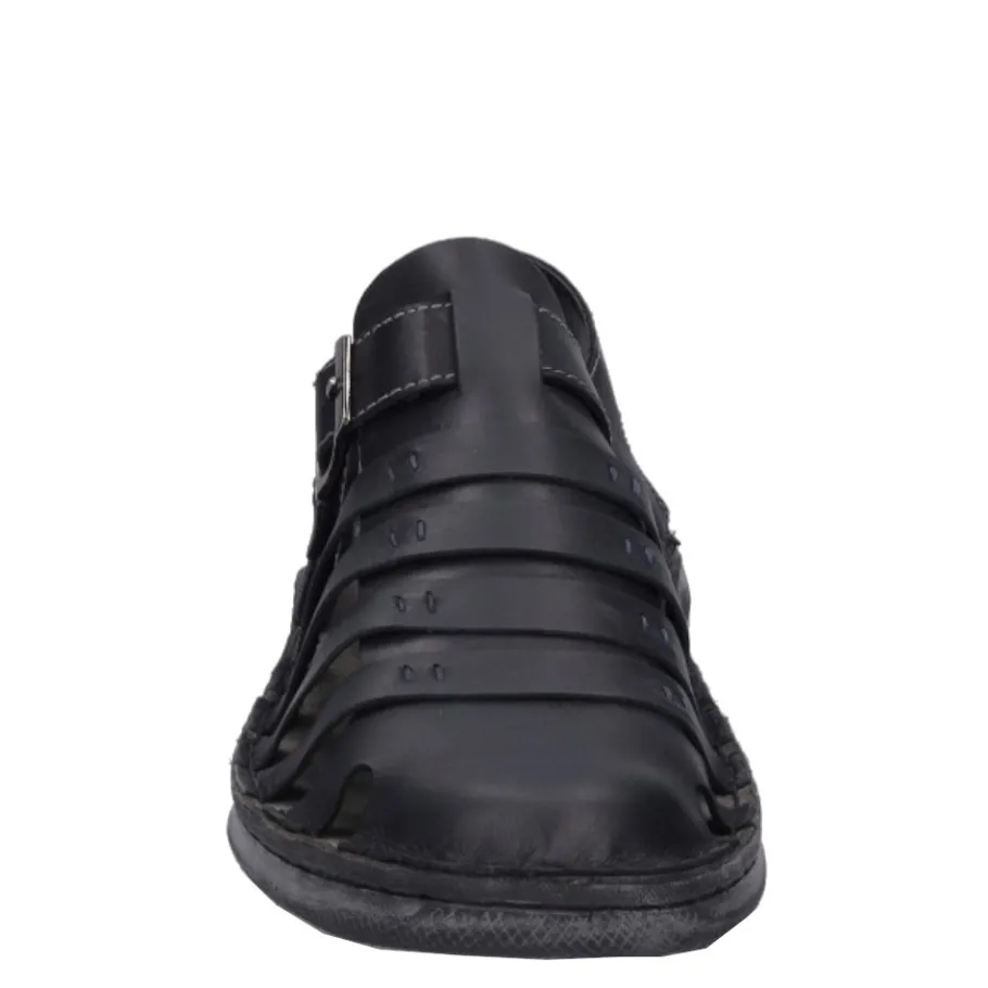 Best Sandały męskie Josef Seibel MAVERICK 21 skórzane czarny 27121 66 100 Męskie Sandały
