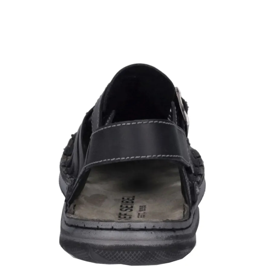 Best Sandały męskie Josef Seibel MAVERICK 21 skórzane czarny 27121 66 100 Męskie Sandały