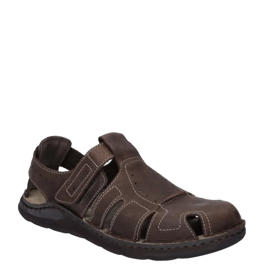 Sale Sandały męskie Josef Seibel MAVERICK 01 skórzane brązowy 27101 6613 380 Męskie Sandały