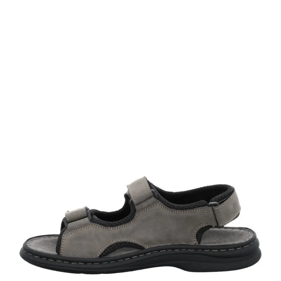 Outlet Sandały męskie Josef Seibel FRANKLYN skórzane szary 10236 751 781 Męskie Sandały