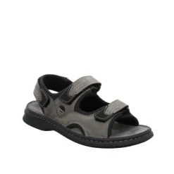 Outlet Sandały męskie Josef Seibel FRANKLYN skórzane szary 10236 751 781 Męskie Sandały