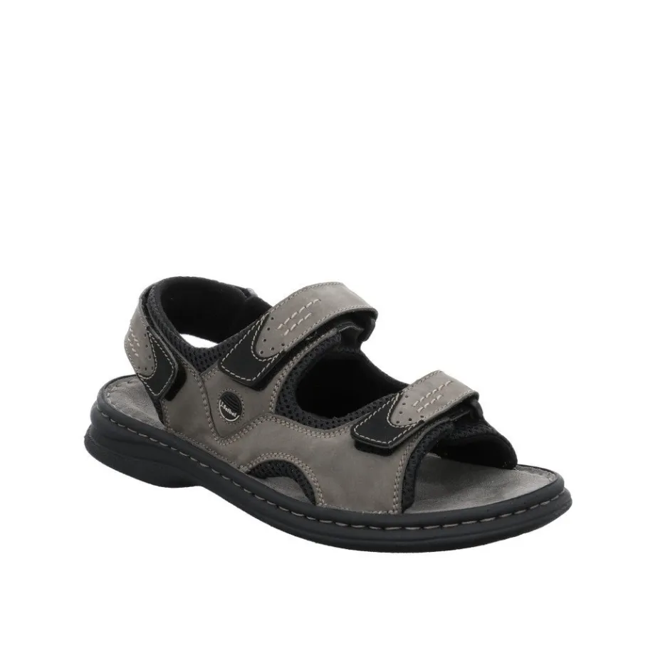 Outlet Sandały męskie Josef Seibel FRANKLYN skórzane szary 10236 751 781 Męskie Sandały