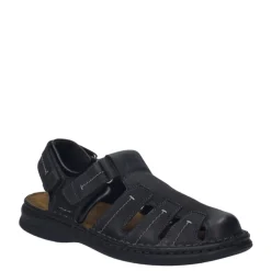 Outlet Sandały męskie Josef Seibel MAX 92 skórzane czarny 10992 TE21 100 Męskie Sandały