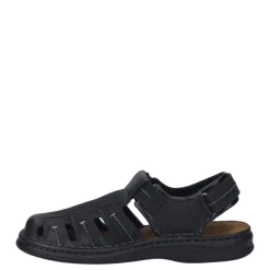 Outlet Sandały męskie Josef Seibel MAX 92 skórzane czarny 10992 TE21 100 Męskie Sandały