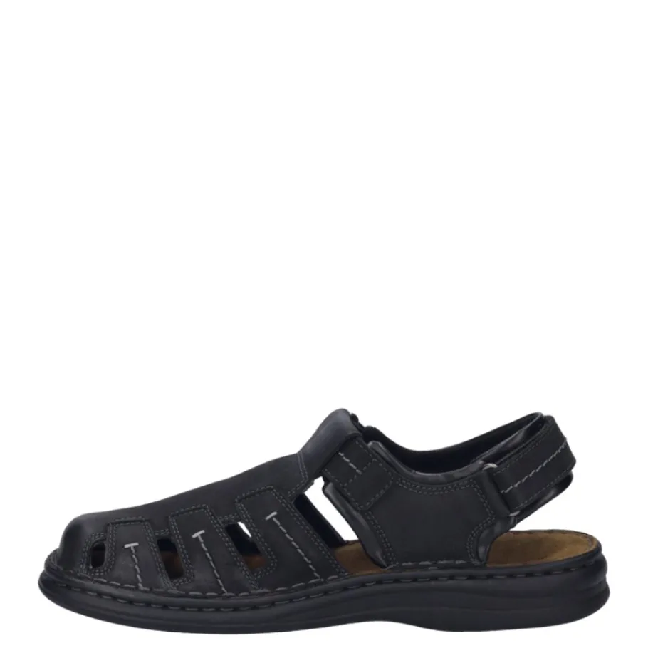 Outlet Sandały męskie Josef Seibel MAX 92 skórzane czarny 10992 TE21 100 Męskie Sandały