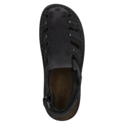 Outlet Sandały męskie Josef Seibel MAX 92 skórzane czarny 10992 TE21 100 Męskie Sandały