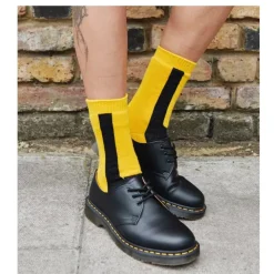 Best Skarpety Dr. Martens DOUBLE DOC SOCKS Organic Cotton Blend Yellow Black AC742756 Skarpety|Akcesoria