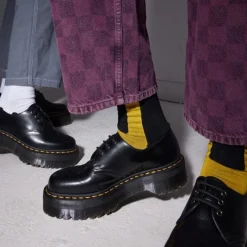 Clearance Skarpety Dr. Martens DOUBLE DOC SOCKS 3-PACK Black White Yellow AD057002 Akcesoria|Skarpety Dr.Martens