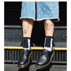 Skarpety Dr. Martens DOUBLE DOC SOCKS Organic Cotton Blend Black White AC742003 Skarpety|Akcesoria