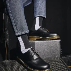 Online Skarpety Dr. Martens DOUBLE DOC SOCKS Black White AC742002 Skarpety|Akcesoria