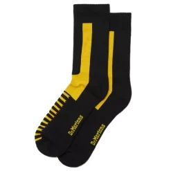 Sale Skarpety Dr. Martens DOUBLE DOC SOCKS Organic Cotton Blend Black Yellow AC742018 Skarpety|Akcesoria