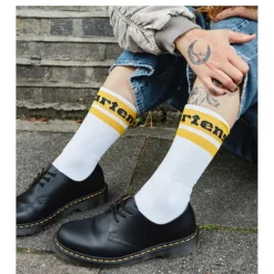 Clearance Skarpety Dr. Martens SOCKS ATHLETIC LOGO Organic Cotton Blend White AC681103 Skarpety|Akcesoria
