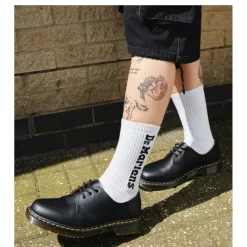 Best Skarpety Dr. Martens SOCKS VERTICAL LOGO Organic Cotton Blend White AD075100 Skarpety|Akcesoria