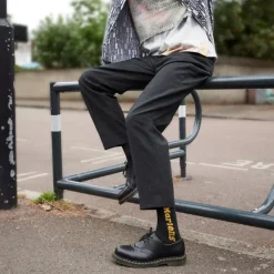Skarpety Dr. Martens SOCKS VERTICAL LOGO ORGANIC Black AD075001 Skarpety|Akcesoria